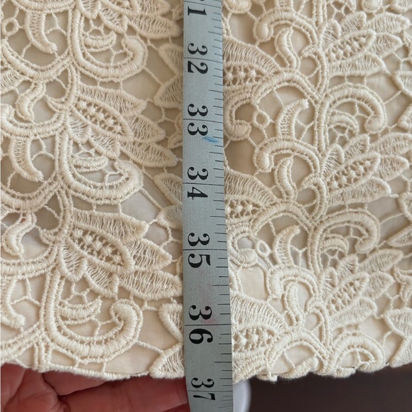 Talbots Cream Long Sleeve Lace Dress - Picture 7 of 7